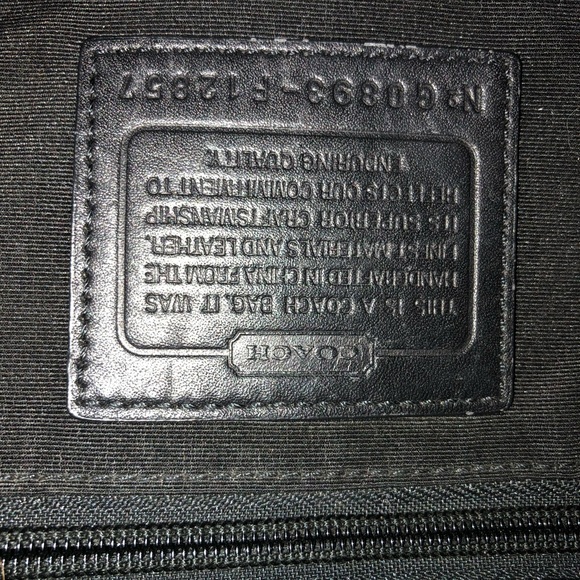 Coach Ali Legacy Black Leather Shoulder Bag F12857 - Picture 5 of 6